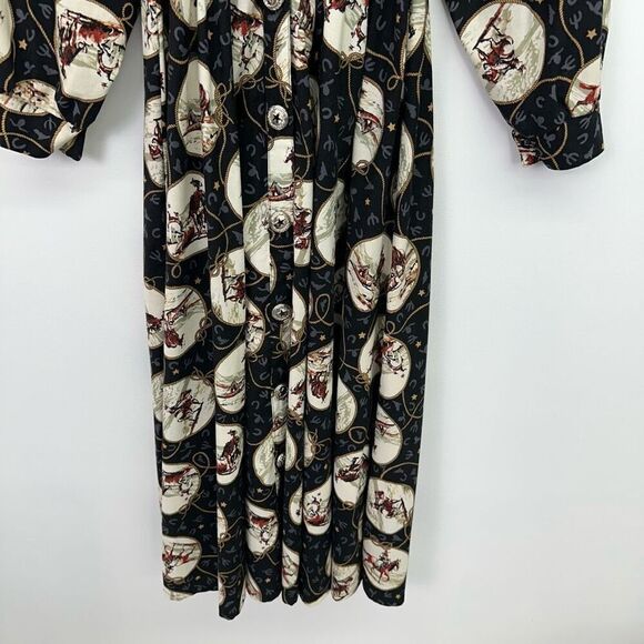 Panhandle Slim Women’s Vintage Western Cowboy Horse Equestrian All Over Print Bu - Picture 8 of 16